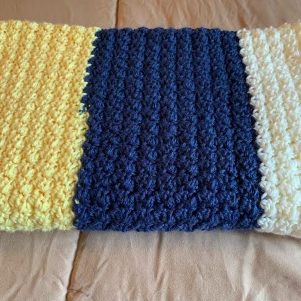 Handmade Crocheted Baby Blanket - 43x32 - NWT